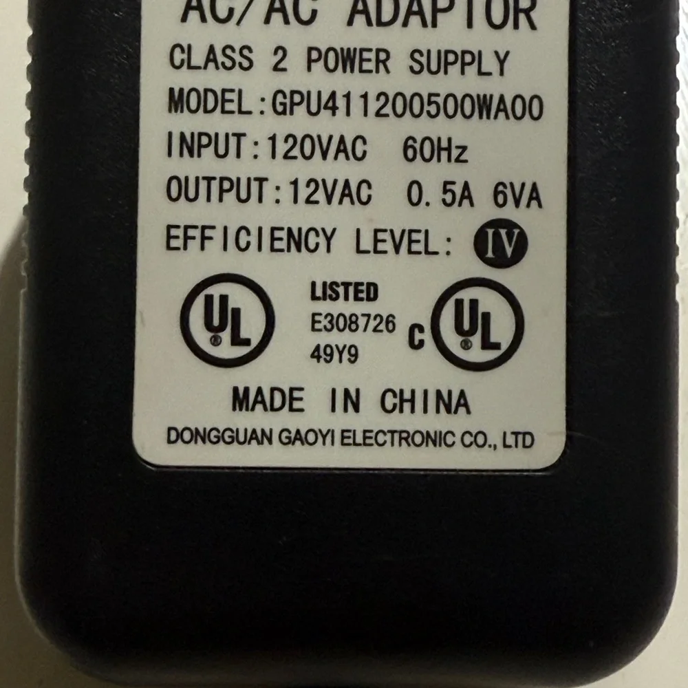 Black AC/DC Adapter